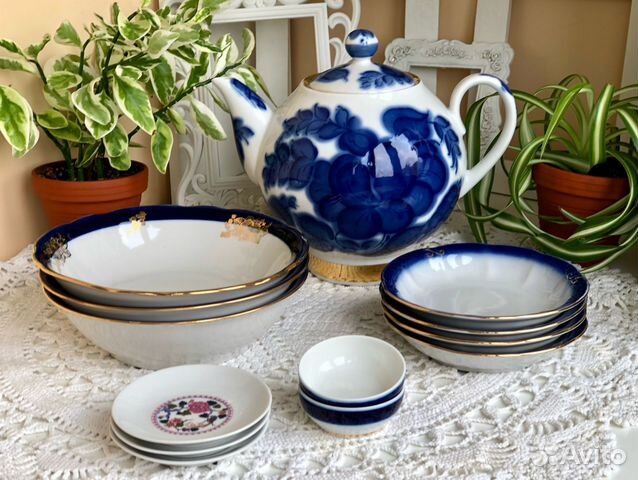 Тарелка блюдце розетка кобальт СССР Kahla