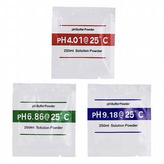 Буферные порошки для калибровки PH метра 3 шт