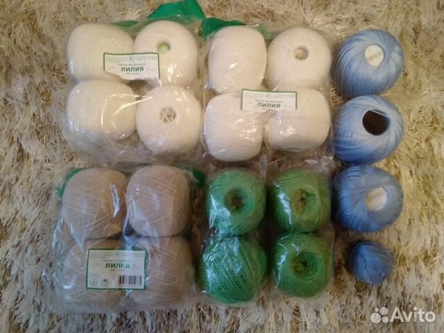 Пряжа для вязания хлопок, тонкая
