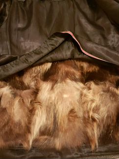 Куртка кожаная с подкладкой из натурального меха