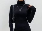 Трикотажное черное платье s объявление продам