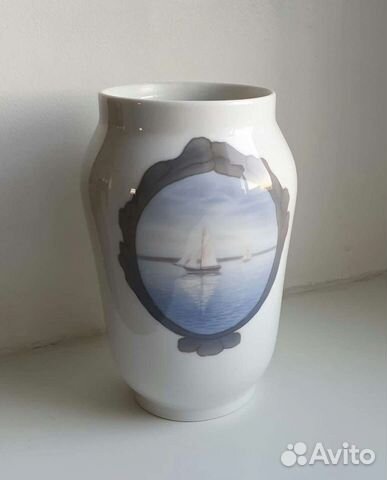 Ваза с морским пейзажем. royal kopenhagen