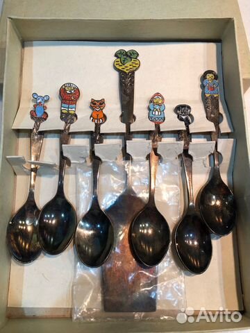 Набор ложек мельхиор,позолота,серебро Репка, СССР