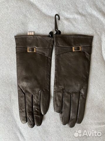 Перчатки женские кожаные демисезонные