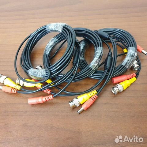 Кабель для видеонаблюдения 5м 10м 15м 20м 30м 50м