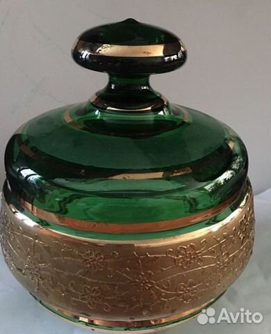 Конфетница Чешское богемское стекло СССР