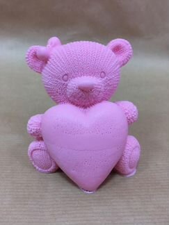 Форма силиконовая - Мишка с сердцем