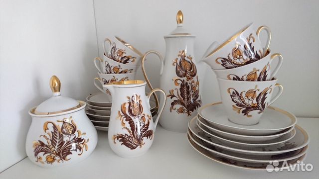 Кофейный сервиз Рижского фз новый 21 предмет