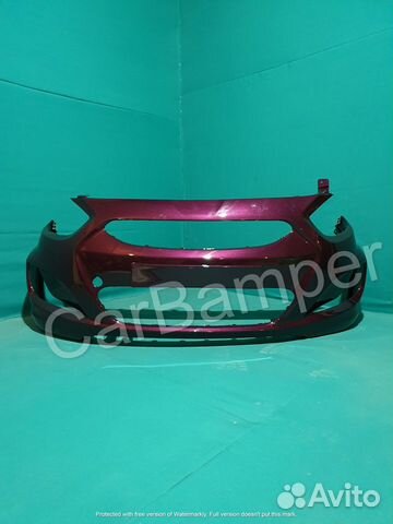 Бампер передний Солярис фиолетовый 2011-2013г