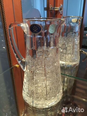 Чешский хрустальный кувшин bohemia