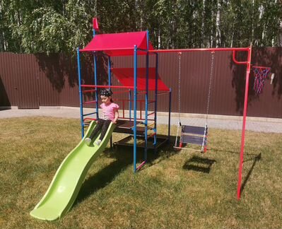Уличный комплекс Башня с пластиковой горкой