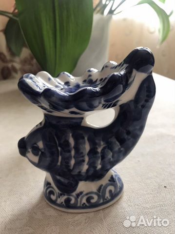 Икорница Рыбка Гжель