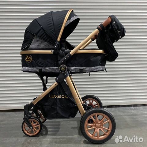 Легкая коляска трасфоремер 2в1 luxmom V9 (Черная)