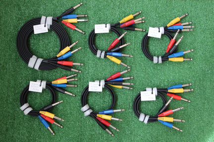 Кабели 4 Jack 6.3mm разной длины