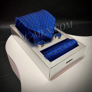Мужской подарочный набор галстук запонки платок