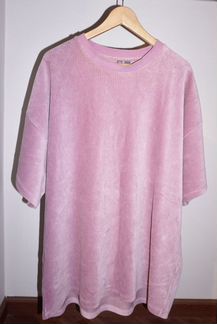 Вельветовая розовая футболка ASOS