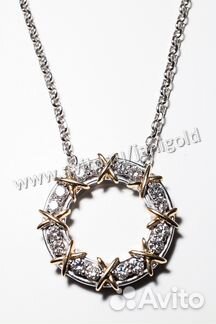 Золотой кулон тиффани tiffany co