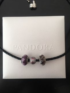 Шармы Pandora серебро, оригинал, мурано, паве