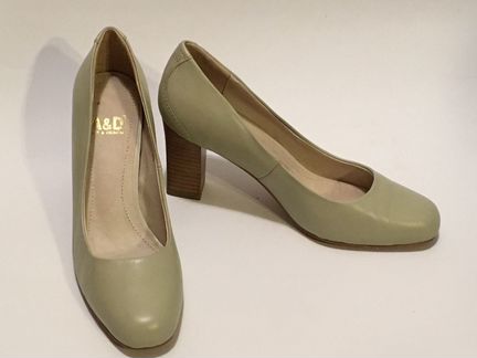 Туфли светло серые, размер 36, кожа натуральная