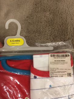 Боди с длинным рукавом mothercare 3-6 месяцев