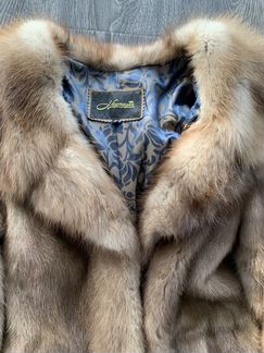 Шуба норковая бежевая 36