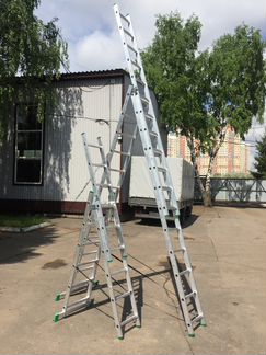 Лестница алюминиевая трехсекционная Nord 3х18