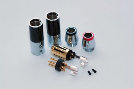 Коннектор балансный XLR карбон золото