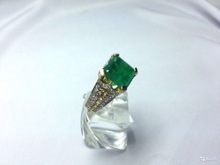 Изумруд кольцо золото бриллианты