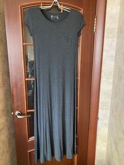 Платье футболка серого цвета из бамбука размер S