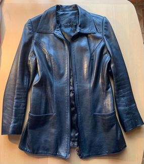 Куртка кожаная женская длинная Jitrois