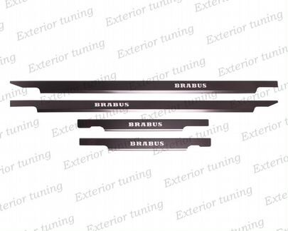 Накладки brabus на пороги Mercedes G463 черные