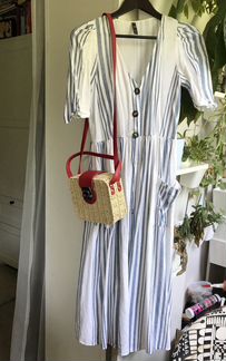 Платье Zara (+ сумочка + босоножки + шляпа)