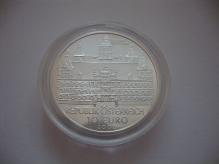 Австрия 10 евро 2002-2004 Кеплер Замки Серебро 8ш