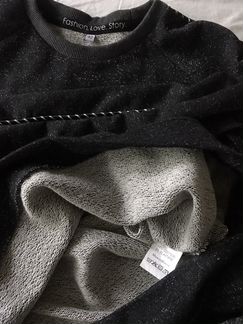 Костюм спорт чёрный с люрексом fashion love story