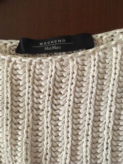 Укороченный кремово-белый свитер MaxMara