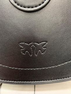 Клатч pinko simply округлая мини сумка бордо