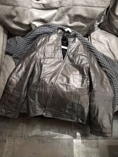 Куртка зимняя кожанная, подкладка овчина мех