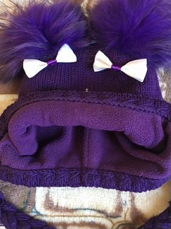 Комплект зимний шапка, шарф