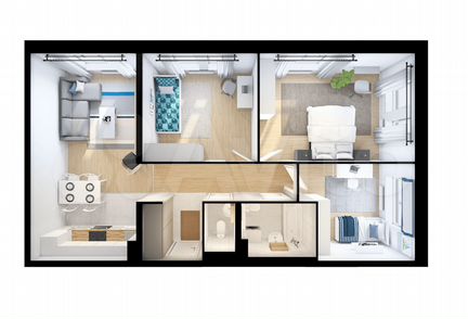 3-к квартира, 78.6 м², 19/22 эт.