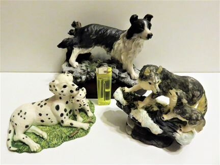 Статуэтки-фигурки собак, волки.Полистоун. Канада