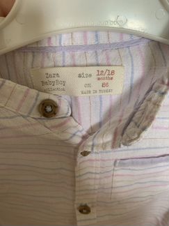 Рубашка Zara на 12/18 мес (80-86см)