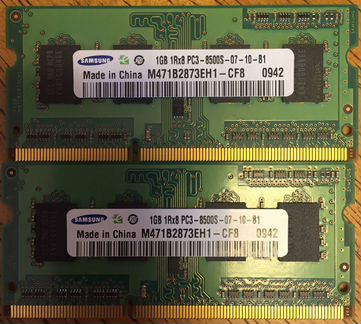 DDR3 (2x1gb) для Macbook