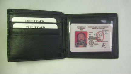 Портмоне мужское, кошелек, кожа