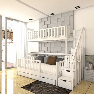 Кровать двухъярусная трехместная Next-D1 23-LKP