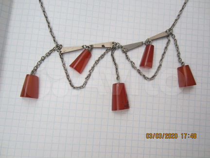 Колье с янтарем СССР Натуральный Янтарь