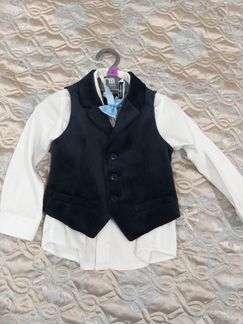 Велюровые брюки и жилет+рубашка Гулливер Gulliver