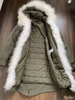 Парка женская с натуральным мехом