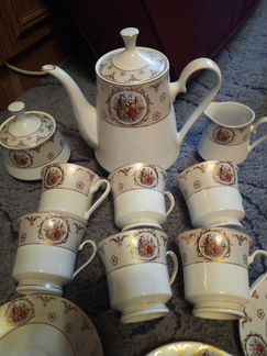 Сервиз чайно-кофейный Германия винтаж Happy King O