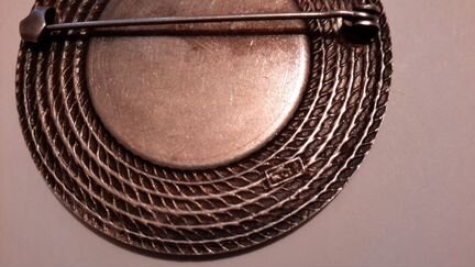 Брошь винтаж европа рубин с рубином большая клеймо