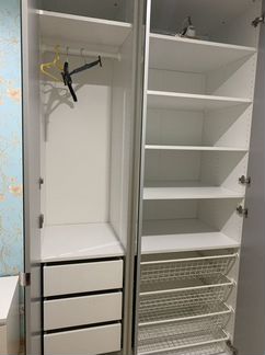 Шкаф IKEA зеркальный белый